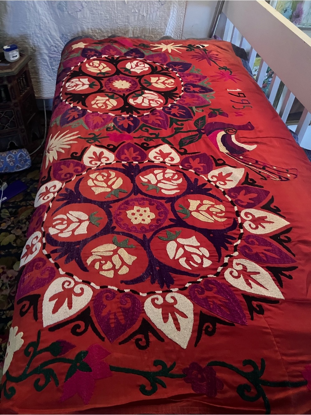Vintage Suzani Hand Embroidered in Uzbekistan